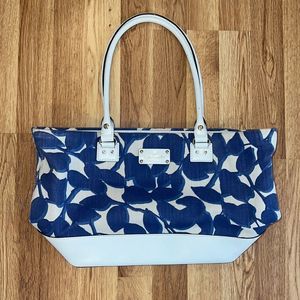 SOLD - ♠️Kate Spade Blue Canvas Tote